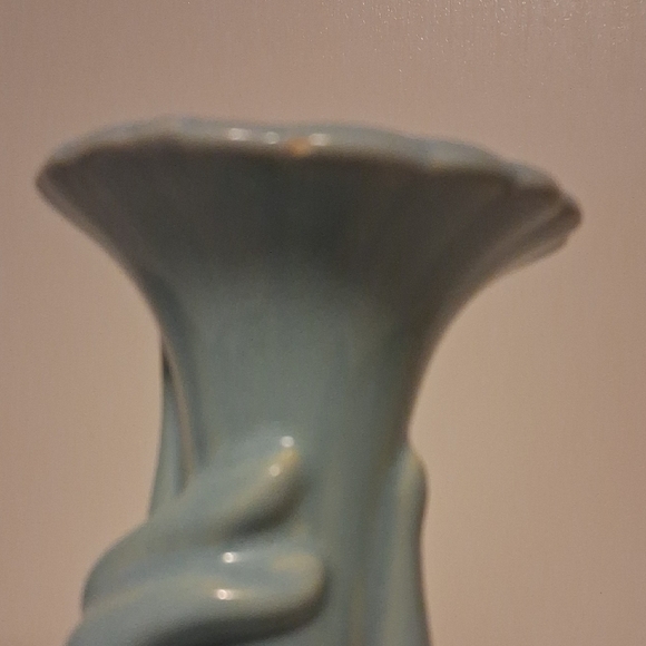 🌷 Vintage Shawnee Pottery Blue Tulip Hand Vase – USA, 1940s - Picture 9 of 15